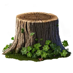 Tree Stump With Ivy PNG 42