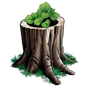 Tree Stump With Ivy PNG Hld67 PNG