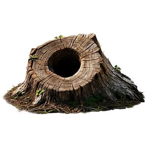 Tree Stump With Nest PNG 40