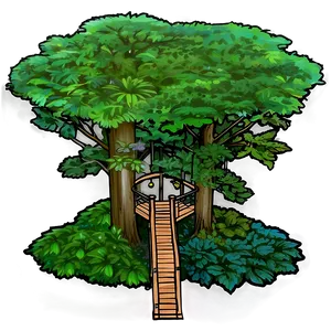 Tree Top Canopy Walkway View PNG Tnj71 PNG