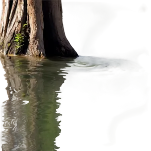 Tree Trunk In Water PNG 05242024