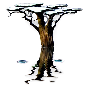 Tree Trunk In Water PNG Mqn