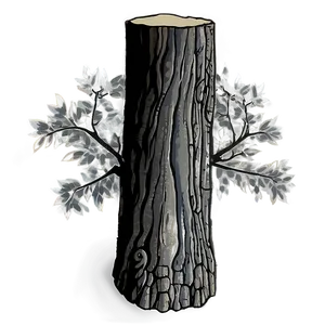 Tree Trunk Sketch PNG Vws88