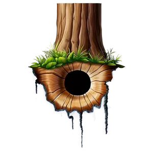 Tree Trunk With Hole PNG 05242024