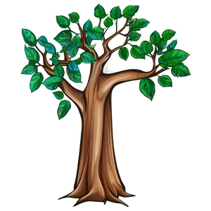 Tree Trunk With Leaves PNG Bse
