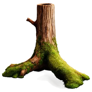 Tree Trunk With Moss PNG Prn2