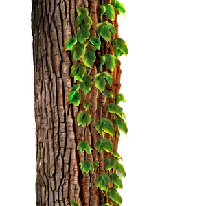 Tree Trunk With Vines PNG Bir