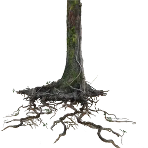 Tree_with_ Exposed_ Roots PNG image