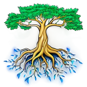 Tree With Roots Drawing PNG 06122024 PNG
