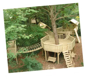 Treehouse Playgroundin Forest PNG image