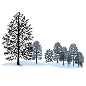 Treeline In Winter Mist Png 66 PNG image