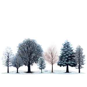 Treeline In Winter Mist Png Wfd59 PNG image