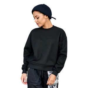 Trendy Black Sweatshirt Street Style PNG 40 PNG