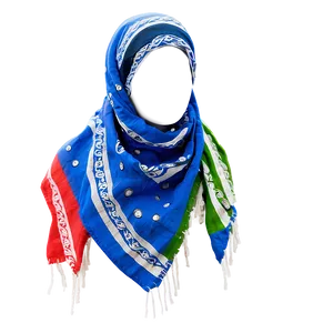 Trendy Blue Keffiyeh Png 06272024 PNG image