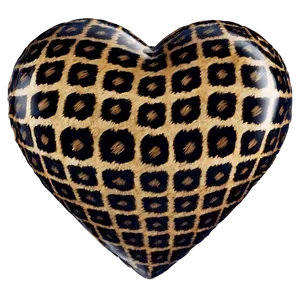 Trendy Leopard Print Heart Png Apw PNG image