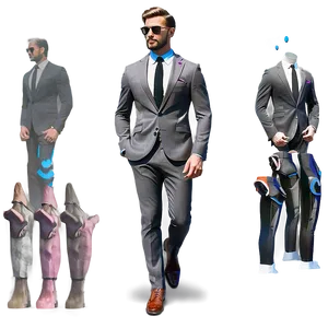 Trendy Man Suit Png Xeo PNG image