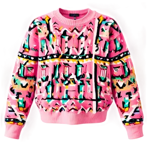 Trendy Pink Sweater PNG 06292024