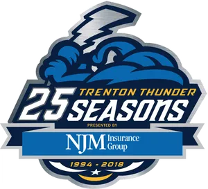 Trenton Thunder25 Seasons Logo PNG image