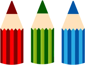 Triadof Colored Pencils PNG image