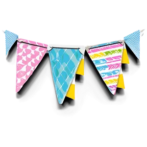 Triangle Banner For Baby Showers Png 06272024 PNG image