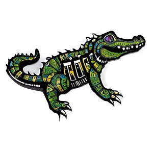 Tribal Alligator Png 05212024 PNG image