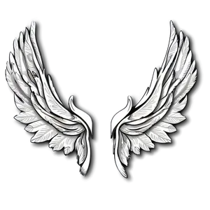 Tribal Angel Wings Illustration PNG 05042024
