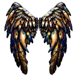 Tribal Angel Wings Illustration PNG 11