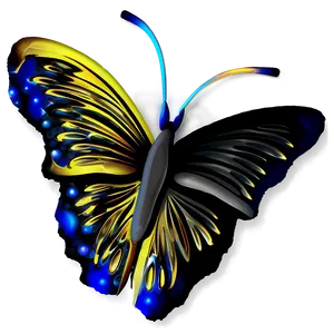 Tribal Black Butterfly PNG Lmi PNG