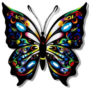 Tribal Black Butterfly Png Wsl1 PNG image