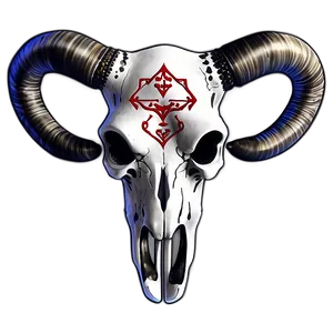 Tribal Bull Skull Design Png 06122024 PNG image