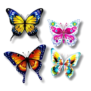 Tribal Butterflies PNG 05232024