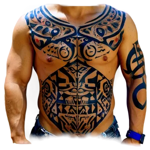 Tribal Chest Tattoo Inspiration Png 06262024 PNG image