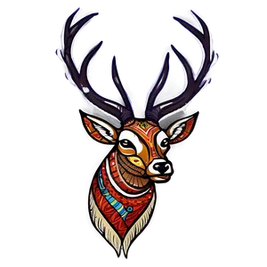 Tribal Deer Head Tattoo Png 49 PNG image