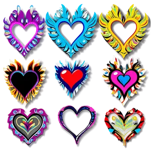 Tribal Heart Clipart PNG 78