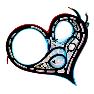 Tribal Heart Outline PNG Ffq