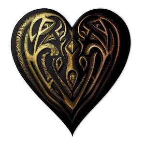 Tribal Heart Tattoo Design Png 06202024 PNG image