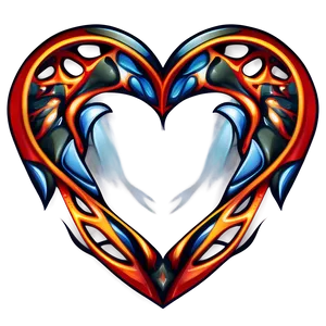 Tribal Heart Vector PNG 06132024