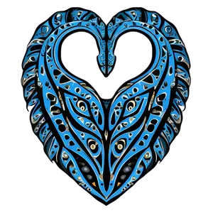 Tribal Heart Vector PNG 06132024 PNG