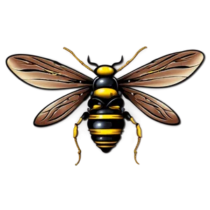 Tribal Hornet Tattoo Design Png 06132024 PNG image