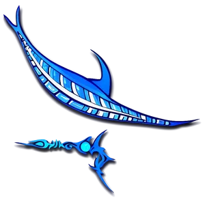 Tribal Marlin Design Png 06242024 PNG image