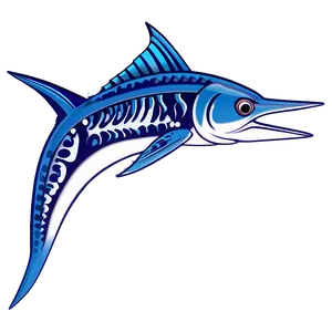 Tribal Marlin Design PNG Ulv64 PNG