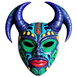 Tribal Mask Horns Png Qtg PNG image