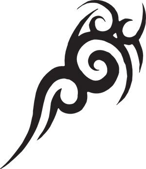 Tribal Neck Tattoo Design PNG image