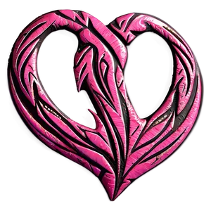 Tribal Pink Heart PNG Ejn4 PNG