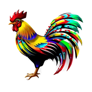 Tribal Rooster Symbol PNG 05242024