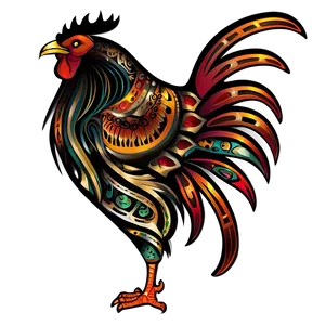 Tribal Rooster Symbol PNG Oam