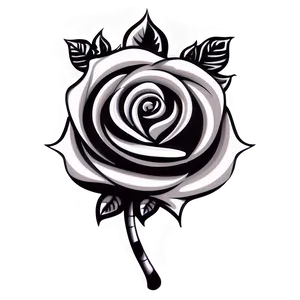 Tribal Rose Vector PNG Dkn