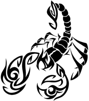 Tribal Scorpio Zodiac Sign PNG image