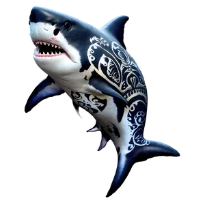 Tribal Shark Tattoo Png 05032024 PNG image