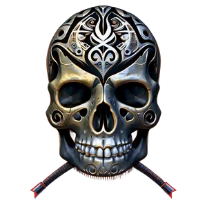 Tribal Skull Tattoo Png B PNG image